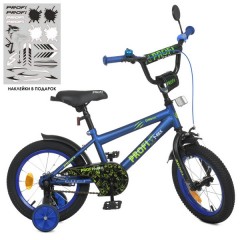 Купить Велосипед детский PROF1 14д. Y1472 Dino, темно-синий матовый