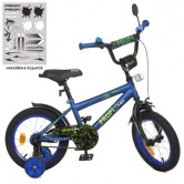 Велосипед детский PROF1 14д. Y1472 Dino, темно-синий матовый
