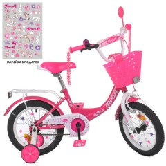 Купить Велосипед детский PROF1 14д. Y1413-1, Princess, с корзинкой