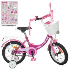 Купить Велосипед детский PROF1 14д. Y1416-1, Princess, с корзинкой