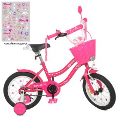 Купить Велосипед детский PROF1 14д. Y1492-1 Star, малиновый