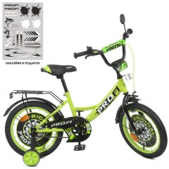 Купить Велосипед детский PROF1 16д. Y1642-1, Original boy, салатово-черный