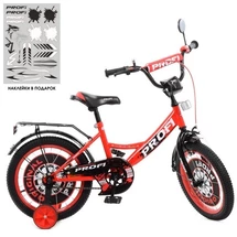 Велосипед детский PROF1 18д. Y1846 Original boy, красно-черный