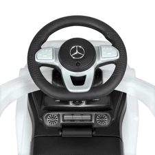 Детская каталка-толокар 653-1, Mercedes, с родительской ручкой , белая фото 55