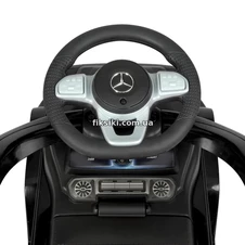 Детская каталка-толокар 653-2, Mercedes, с родительской ручкой , черная фото 55