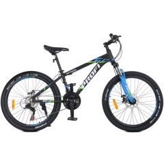 Купить Велосипед 24д. G24OPTIMAL A24.4, черно-голубо-салатовый
