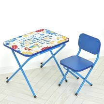 Детский столик M 4910-4 со стульчиком, синий | Дитячий столик M 4910-4