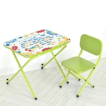 Детский столик M 4910-5 со стульчиком, лайм | Дитячий столик M 4910-5