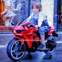 Детский мотоцикл M 4877 EL-3, кожаное сиденье
