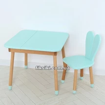 Детский столик 04-025B-TABLE, со стульчиком, бирюзовый