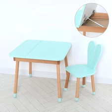 Детский столик 04-025B-DESK со стульчиком, бирюзовый купить