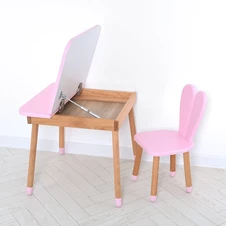 Детский столик 04-025R-DESK со стульчиком, розовый фото 11