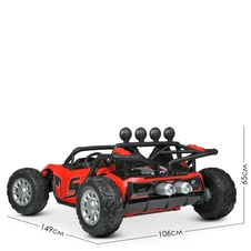 Двухместный детский электромобиль JS 3168 EBLR-3 (24V), EVA колеса , красный фото 13