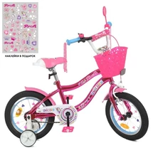 Велосипед детский PROF1 14д. Y14242-1K Unicorn, с корзинкой