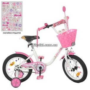 Велосипед детский PROF1 14д. Y1485-1K Ballerina, с корзинкой