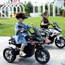 Детский мотоцикл M 5037 EL-1, BMW, кожаное сиденье купить