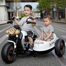 Детский мотоцикл M 5049 EL-1, с коляской, мягкое сиденье