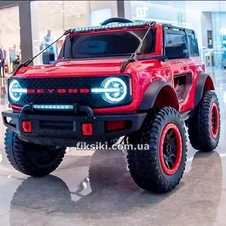 Детский электромобиль M 5029 EBLR-3, Ford Bronco, кожаное сиденье , красный фото 33