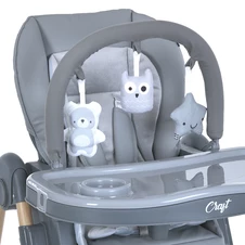 Стульчик для кормления ME 1115-W CRAFT Gray | El Camino , серый купить