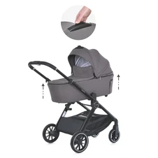 Детская коляска GENESIS ME 1126 Taupe Gray универсальная, 2 в 1 , серая фото 20