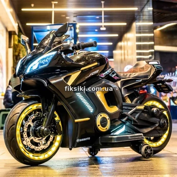 Детский мотоцикл M 5774 ELS-2 Yamaha, автопокраска , черный