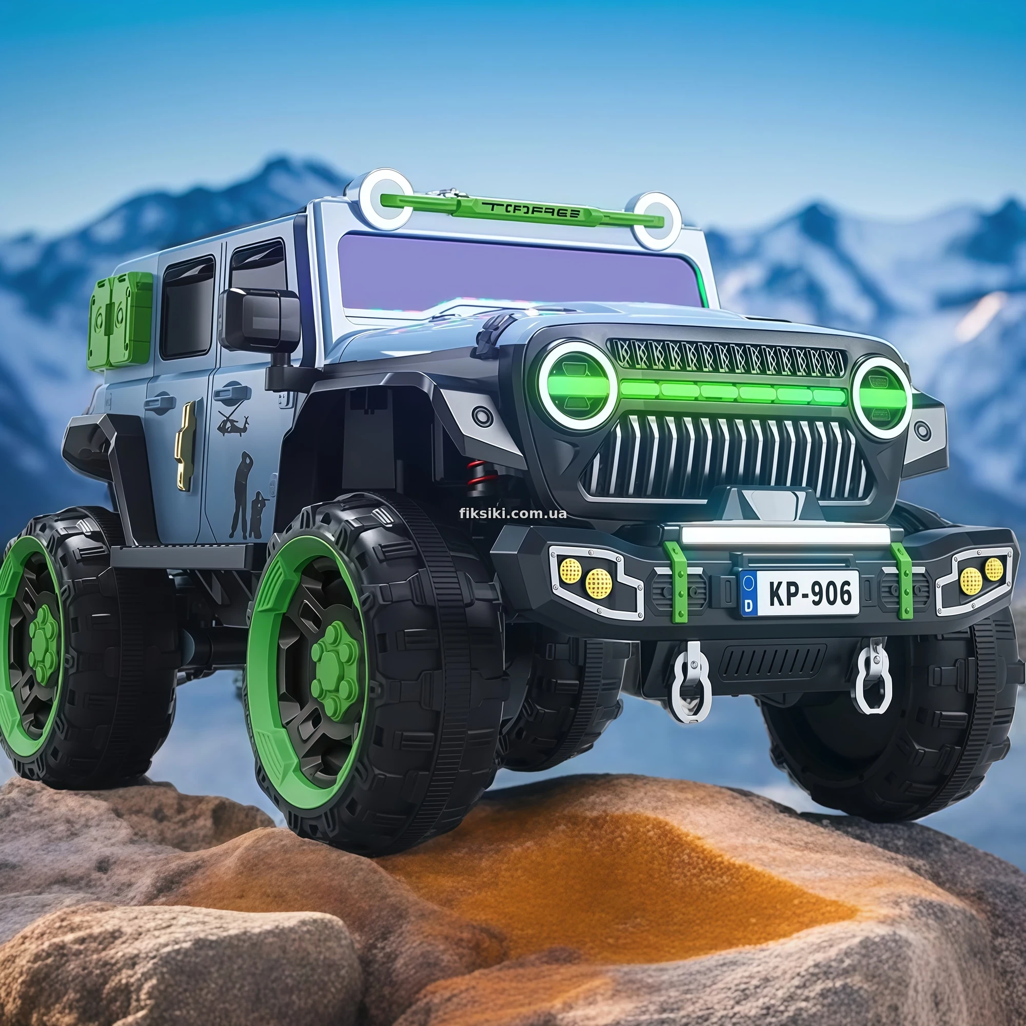 Детский электромобиль M 5831 EBLR-11 Jeep, мягкое сиденье , серый