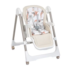 Стульчик для кормления M 5897 Beige с механическим укачиванием , бежевый фото 11
