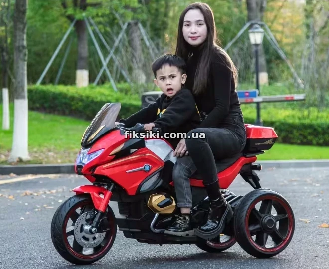 Детский мотоцикл M 5830 EBL-3 с пультом управления , красный