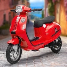 Детский мотоцикл M 6017 AL-3 скутер Vespa Sport, надувные колеса