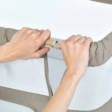 Приставная кровать ME 1180-W INTENSE Taupe Beige бежевая, с функцией укачивания фото 11
