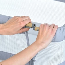 Детская приставная кровать ME 1180-W INTENSE Gray, серая купить
