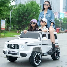 Двухместный детский джип на аккумуляторе M 6137 EBLR-2 Mercedes, черный фото 18