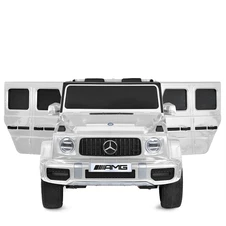 Двухместный детский электромобиль джип M 6137 EBLR-1 Mercedes, кожаное сиденье, белый фото 16