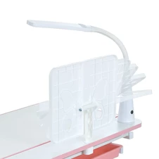 Детская металлическая парта M 6136-8 Bambi, стульчик + лампа, розовая фото 99