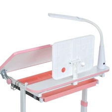 Детская металлическая парта M 6136-4 Bambi, стульчик + лампа, синяя фото 55