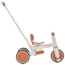 Велосипед - беговел с ручкой ME 1202 Cinnamon Beige Foldi, бежевый фото 11