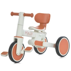 Велосипед - беговел с ручкой ME 1202 Cinnamon Beige Foldi, бежевый фото 66