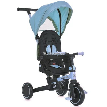 Детский трехколесные велосипед MT 1036 blue с ручкой, синий