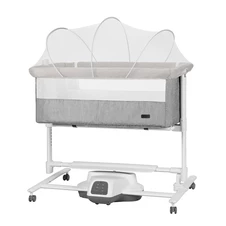 Детская приставная кроватка - качалка Carrello Bloom CRL-10304 Anchor Grey, серая купить