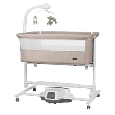 Детская приставная кроватка - качалка Carrello Bloom CRL-10304 Cream Beige, бежевая