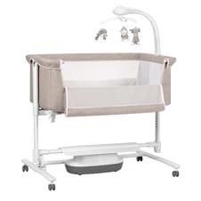 Детская приставная кроватка - качалка Carrello Bloom CRL-10304 Cream Beige, бежевая фото 11