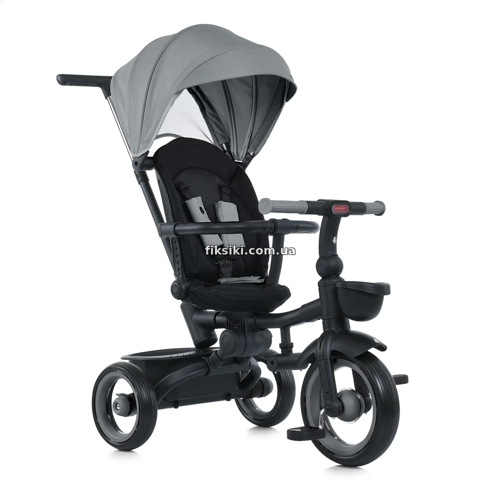 Велосипед с родительской ручкой Turbo Trike MT 1038 Grey, серый