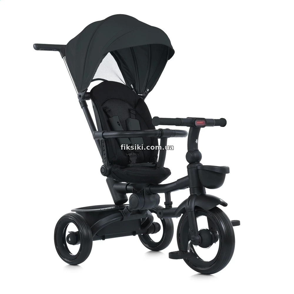 Велосипед з батьківською ручкою Turbo Trike MT 1038 Black, чорний