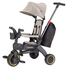 Трехколесный велосипед с ручкой Tilly Combi T-392 Beige бежевый купить