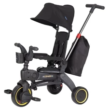 Велосипед с родительской ручкой Tilly Combi T-392 Black черный купить