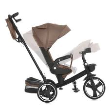Велосипед с родительской ручкой ME 1162-1 Beige Praline El Camino Vector, бежевый фото 44