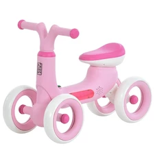 Детский беговел 10д. MBB 1053-4 Prof1 Kids для девочки, розовый