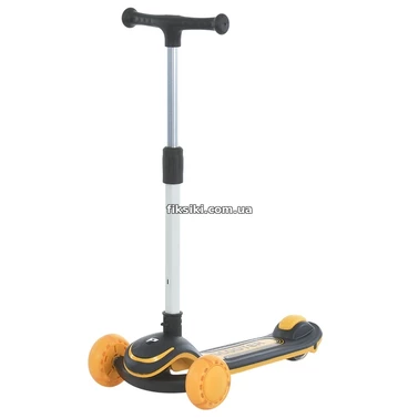 Детский самокат JR 3-130-B черный Max-big, подсветка колес