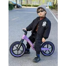 Детский беговел 14 дюймов MBB 1051-3 Prof1 Kids, фиолетовый фото 11