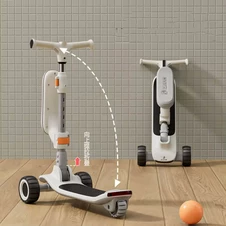 Детский самокат JR 3-143-G Prof1 Kids серый, подсветка колес фото 33